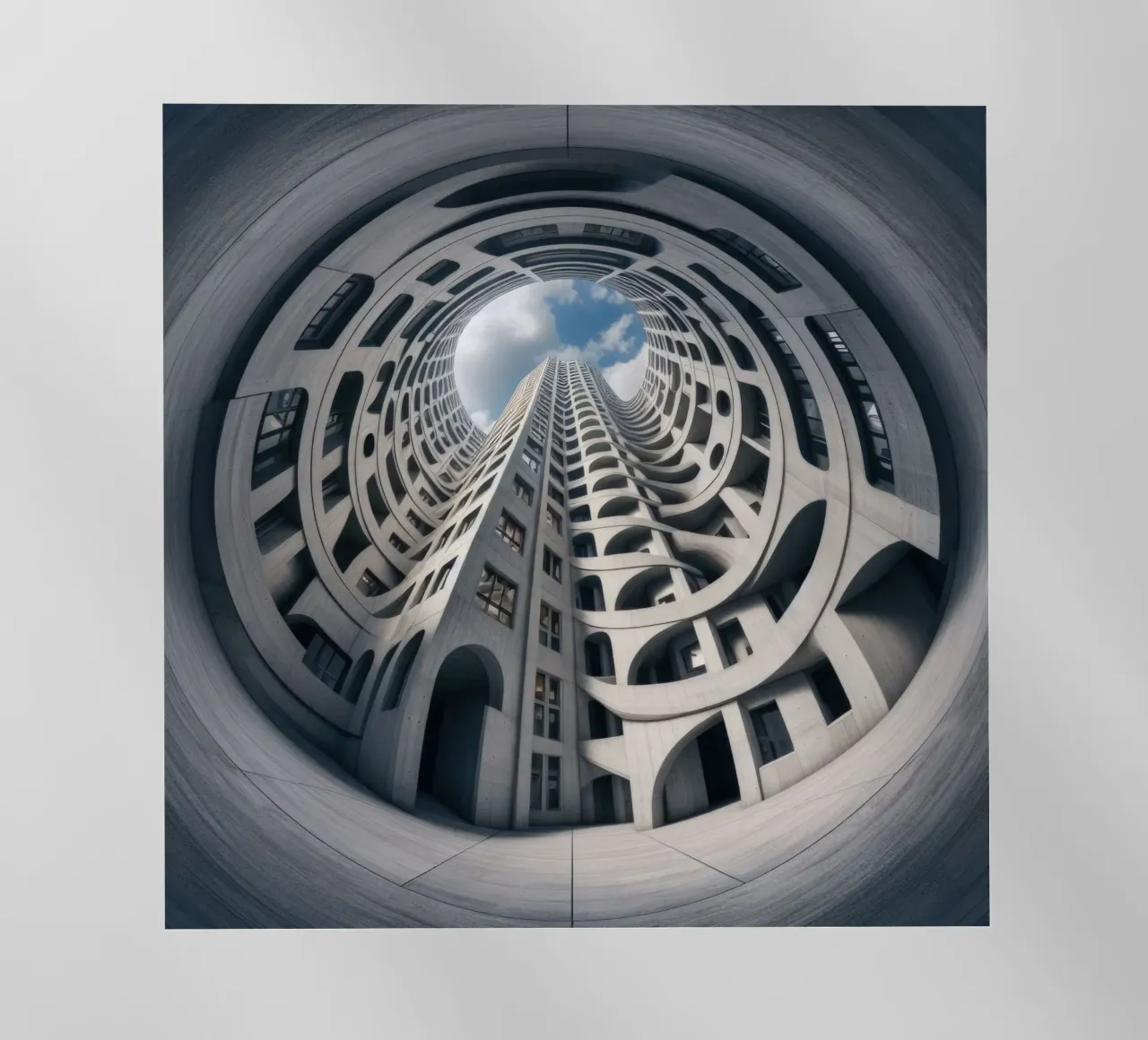 Sphere 011 - Futuristic Abstract Building pellicola backlit da Spheres