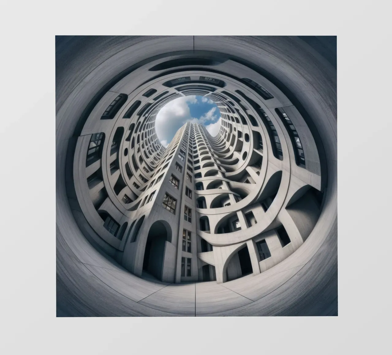 Sphere 011 - Futuristic Abstract Building Backlit Folie von Spheres