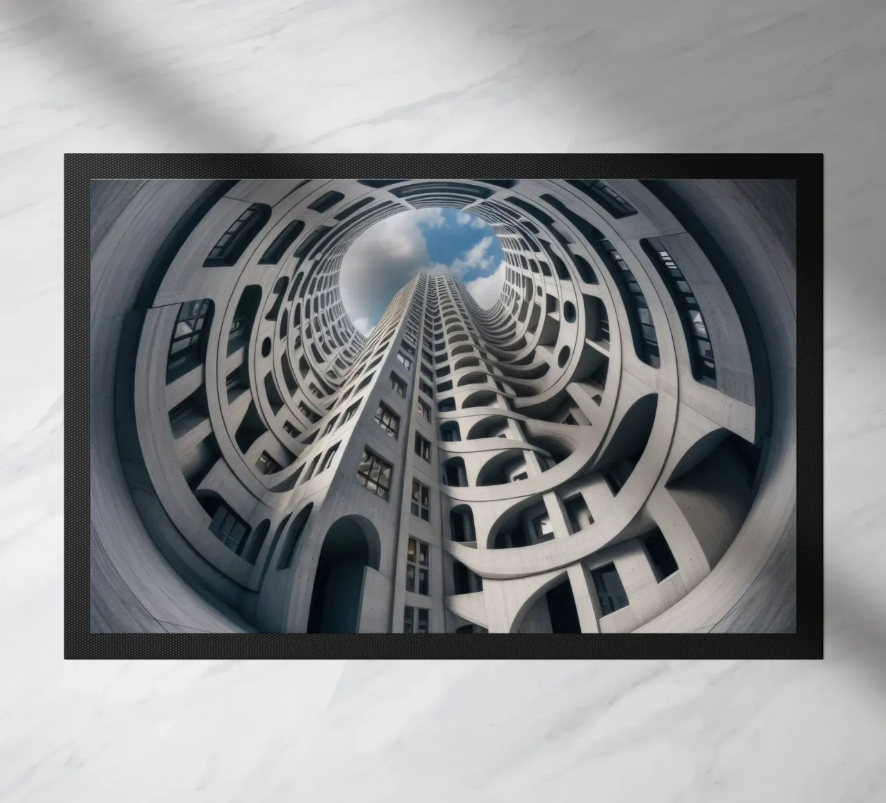Sphere 011 - Futuristic Abstract Building Fußmatte von Spheres