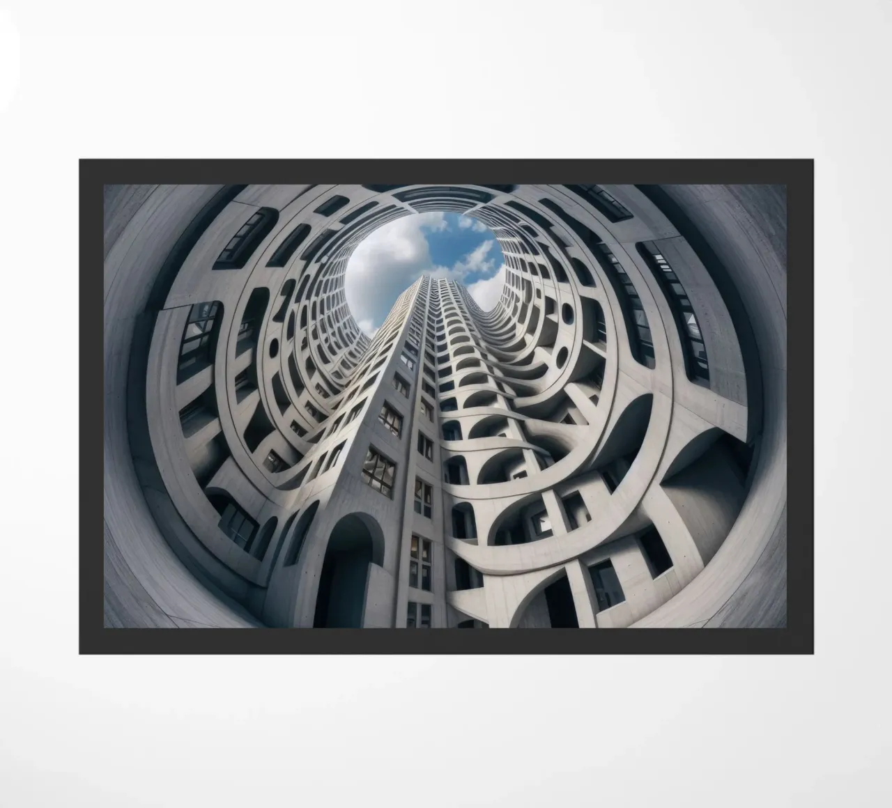 Sphere 011 - Futuristic Abstract Building deurmat van Spheres