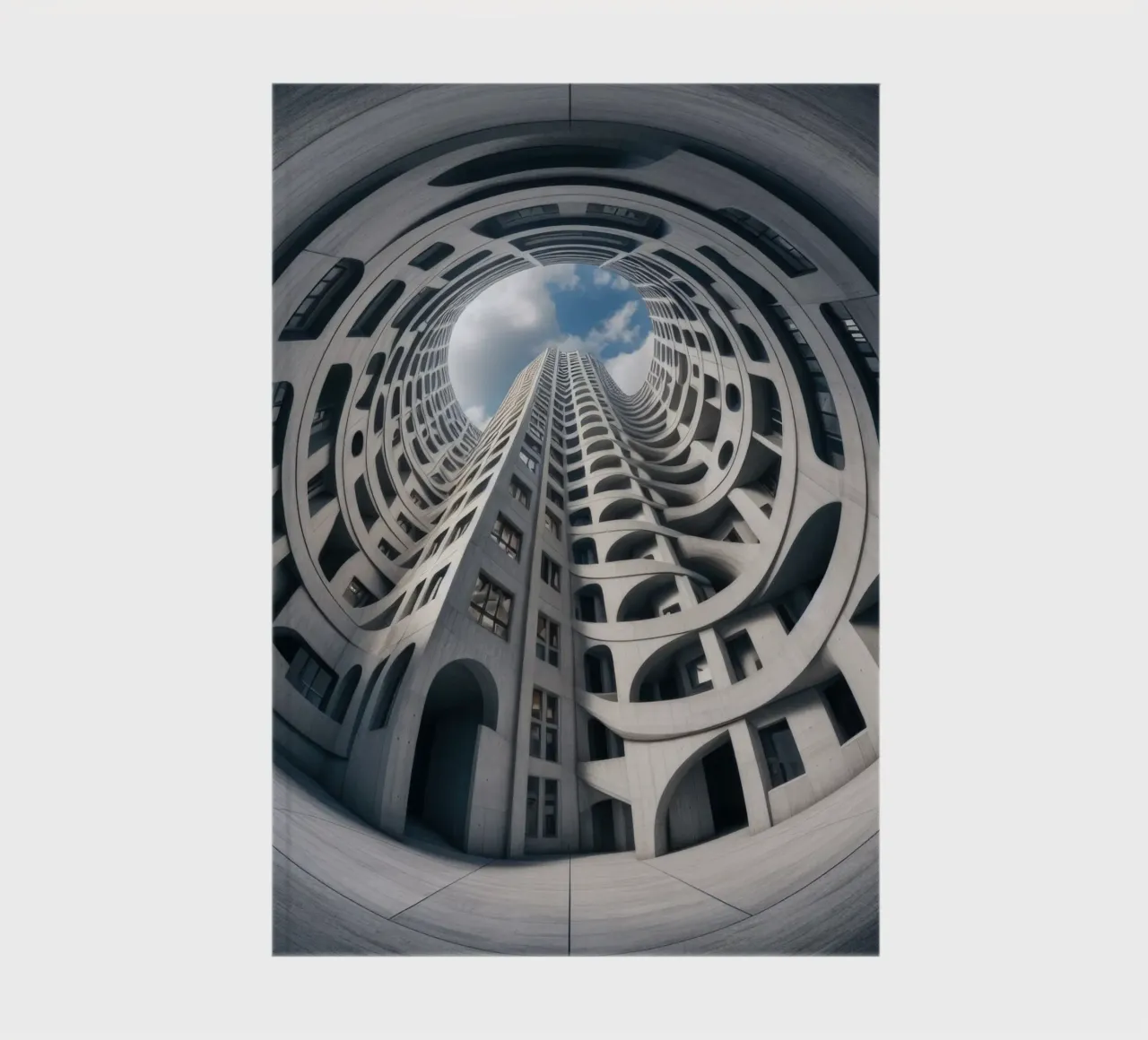 Sphere 011 - Futuristic Abstract Building Notizbuch von Spheres