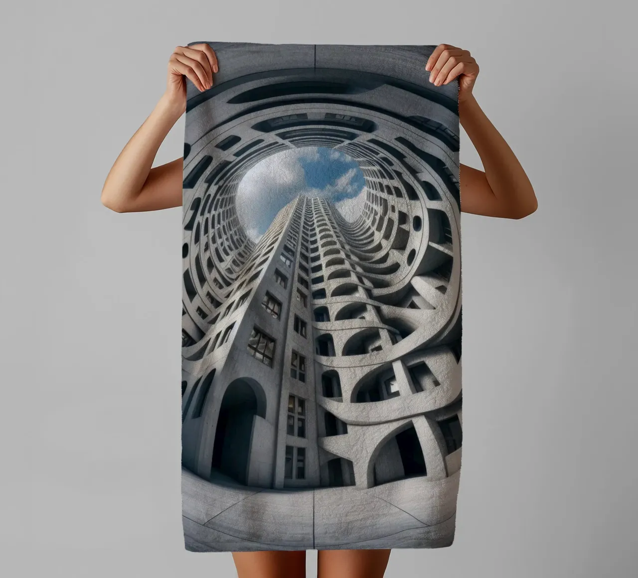 Sphere 011 - Futuristic Abstract Building toalla de baño de Spheres