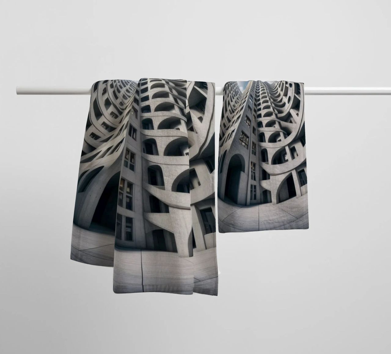 Sphere 011 - Futuristic Abstract Building asciugamano da bagno da Spheres