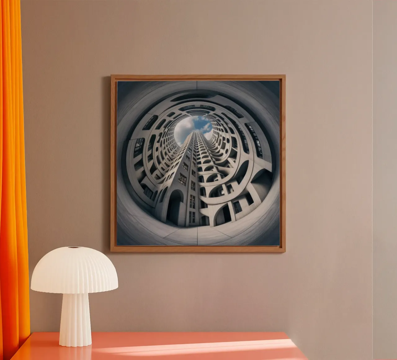 Sphere 011 - Futuristic Abstract Building alluminio dibond da Spheres