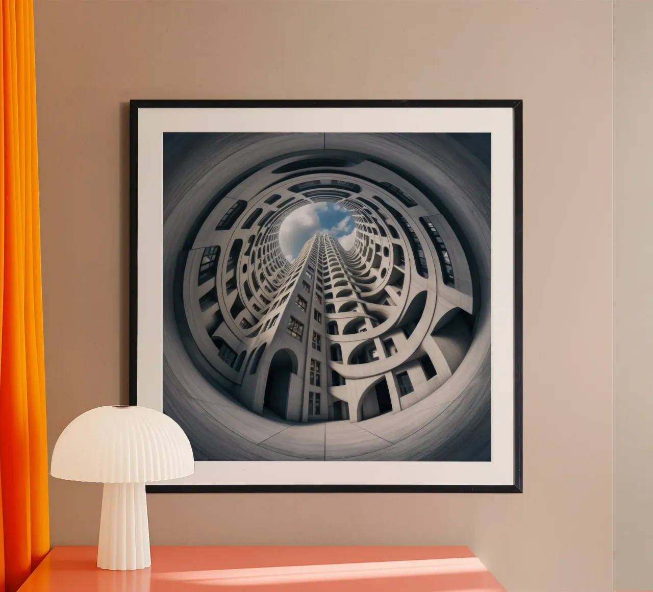 Sphere 011 - Futuristic Abstract Building carta hahnemühle da Spheres