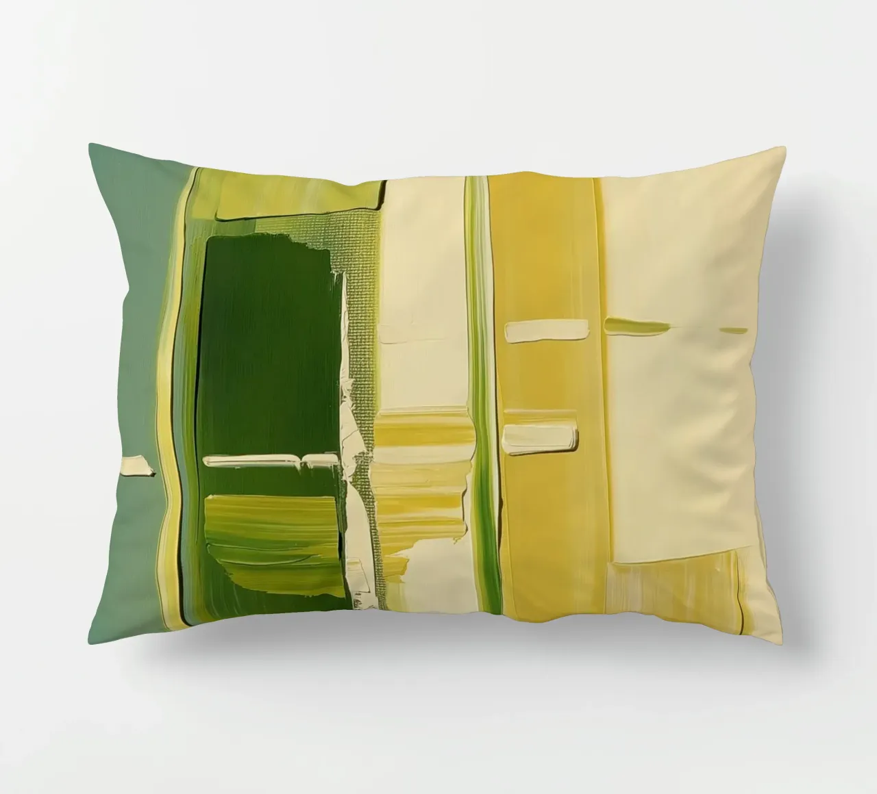 Abstract green and yellow cuscino da Imagine