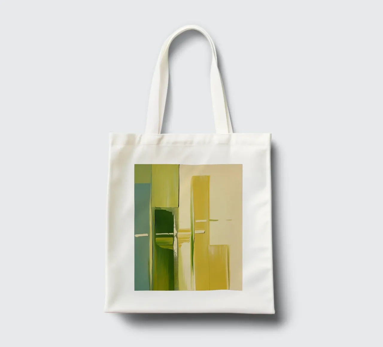 Abstract green and yellow borsa in juta da Imagine