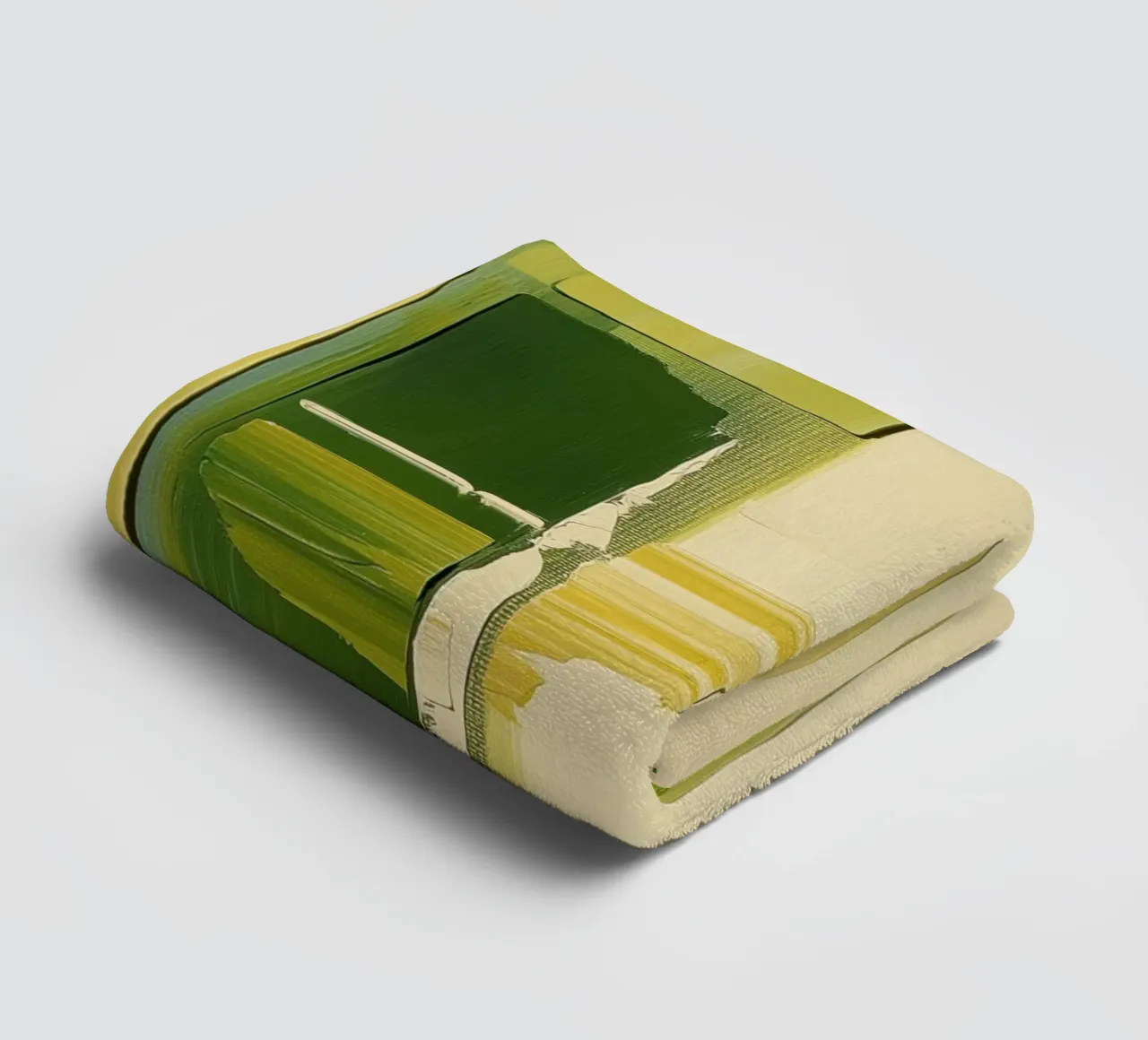 Abstract green and yellow asciugamano da bagno da Imagine
