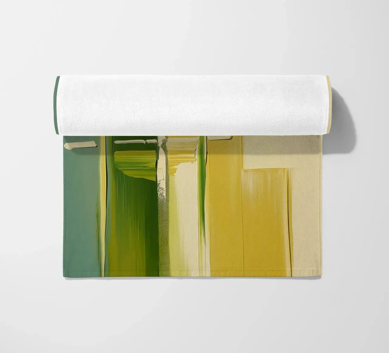 Abstract green and yellow telo mare da Imagine