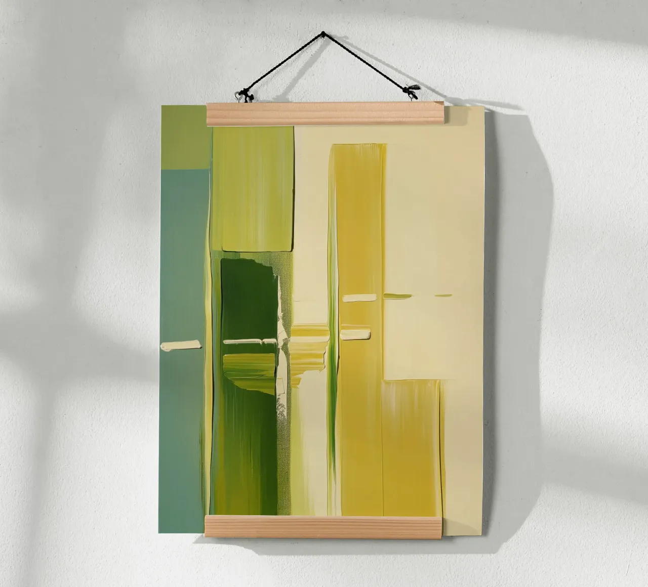 Abstract green and yellow carta hahnemühle da Imagine