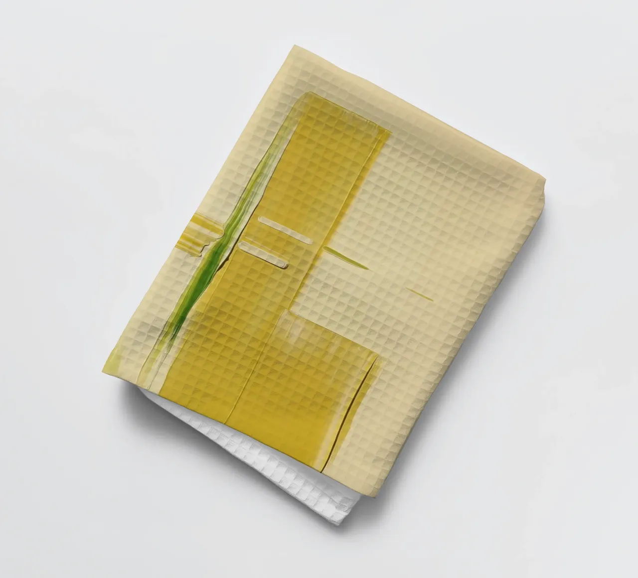 Abstract green and yellow canovaccio da cucina da Imagine