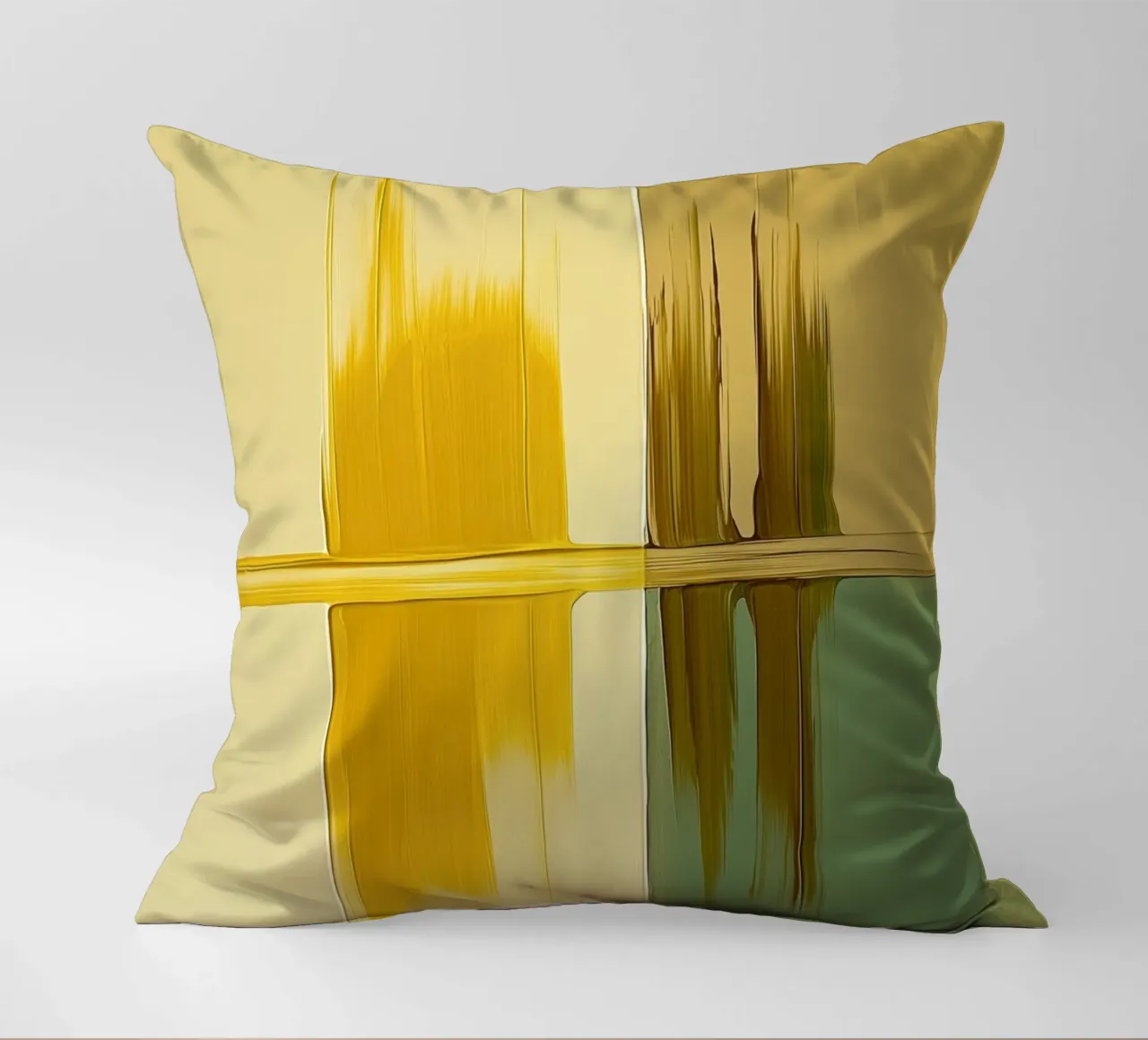 Abstract green and yellow cuscino da Imagine