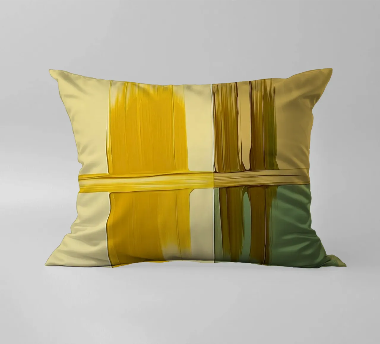 Abstract green and yellow cuscino da Imagine