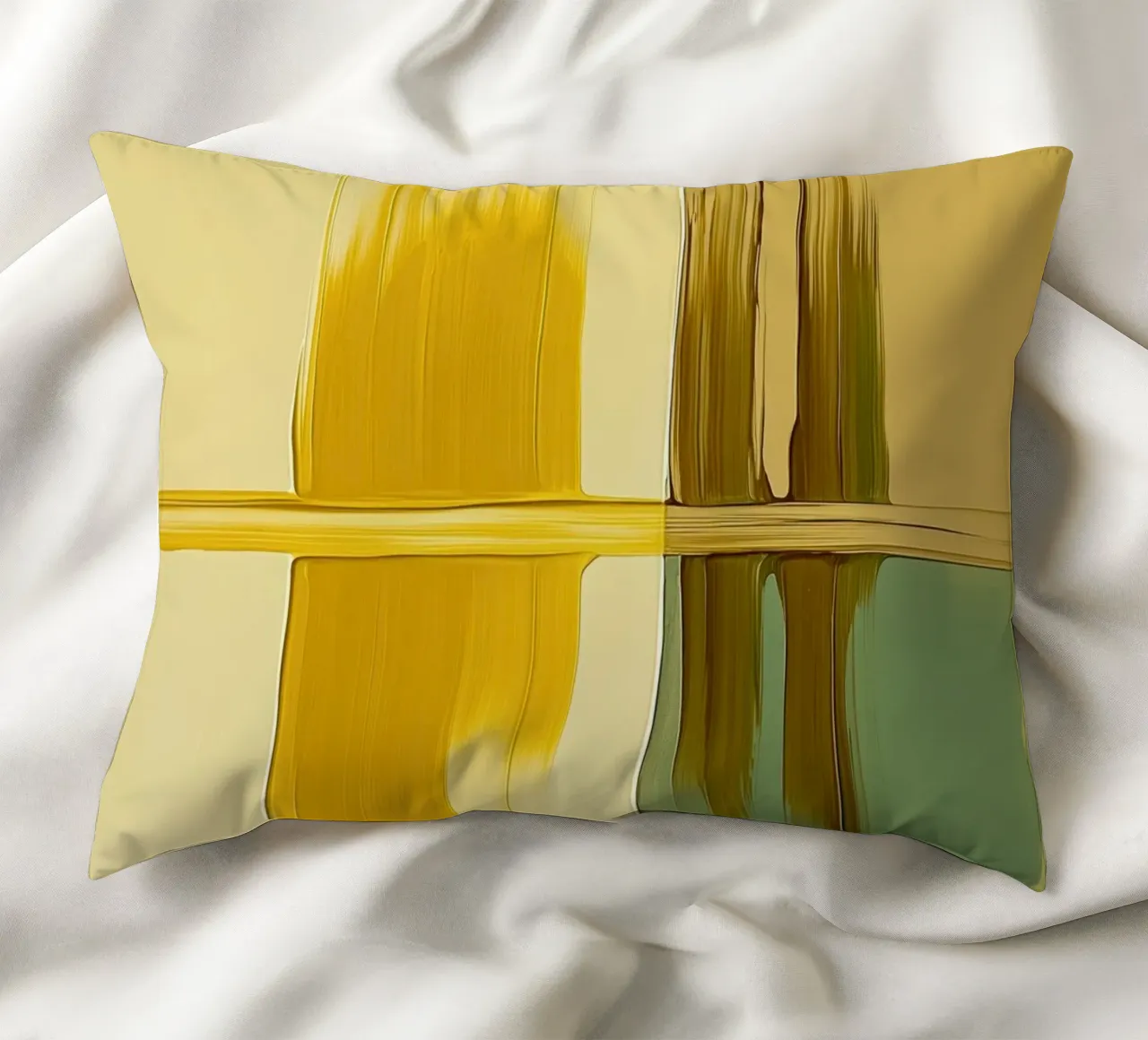 Abstract green and yellow cuscino da Imagine