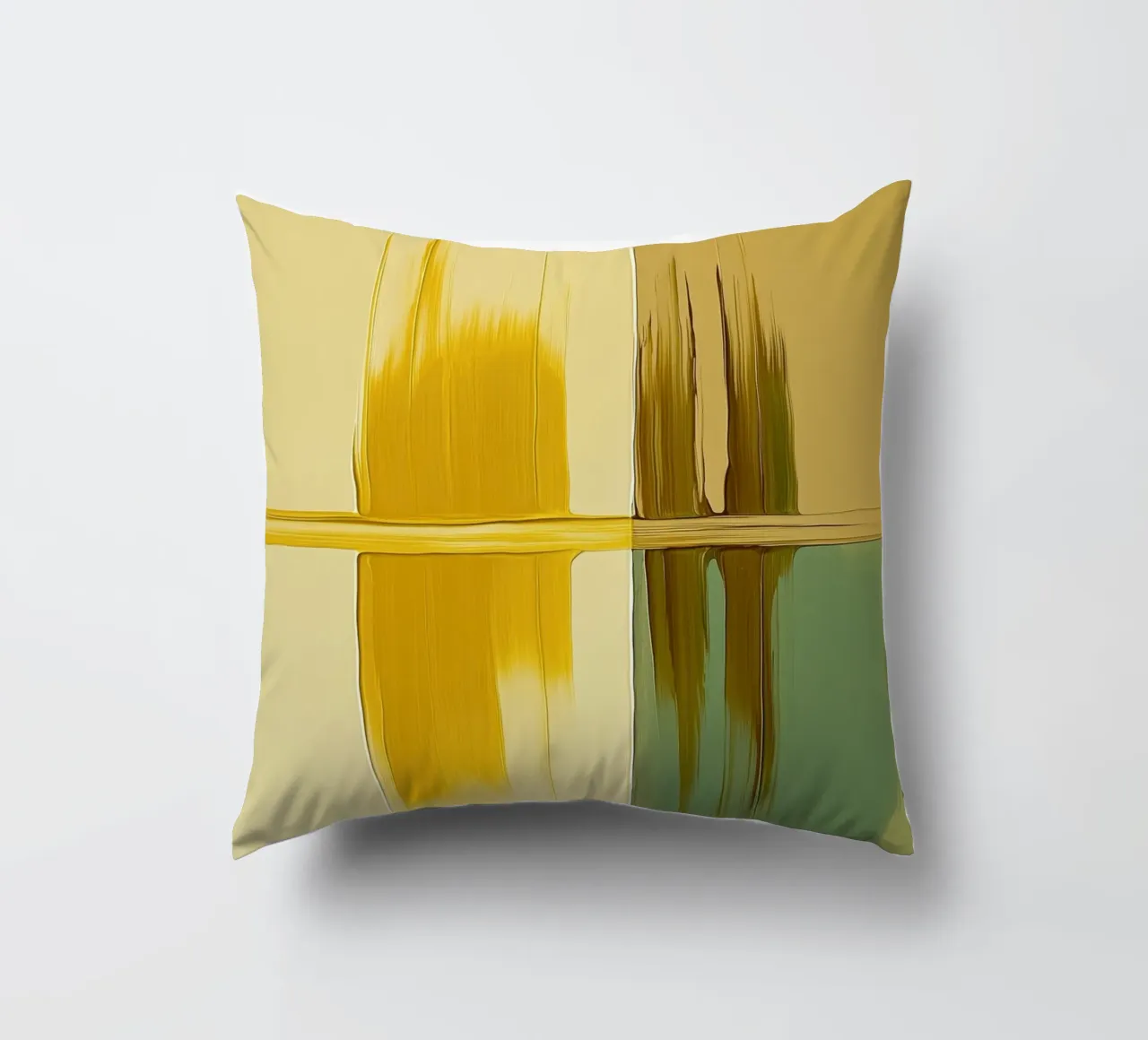 Abstract green and yellow cuscino da Imagine