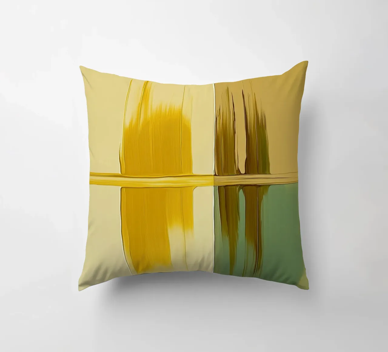 Abstract green and yellow cuscino da Imagine
