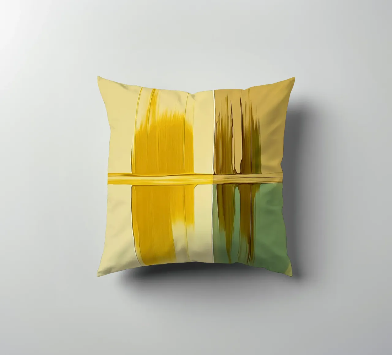 Abstract green and yellow cuscino da Imagine