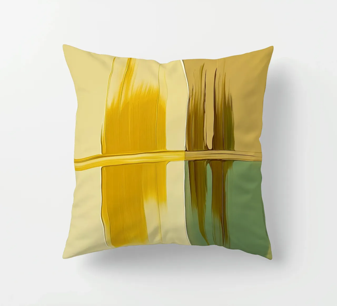 Abstract green and yellow cuscino da Imagine