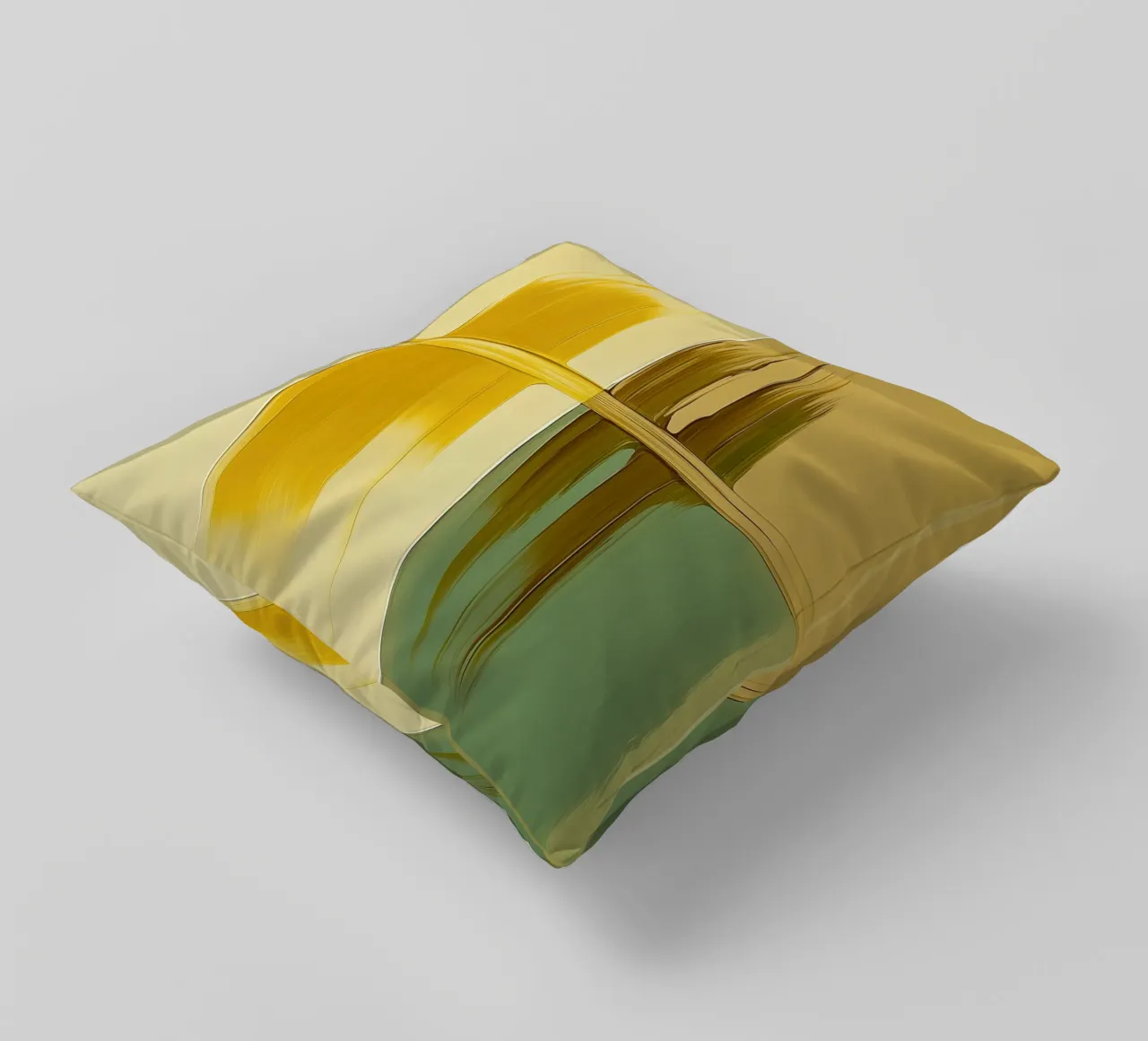 Abstract green and yellow cuscino da Imagine