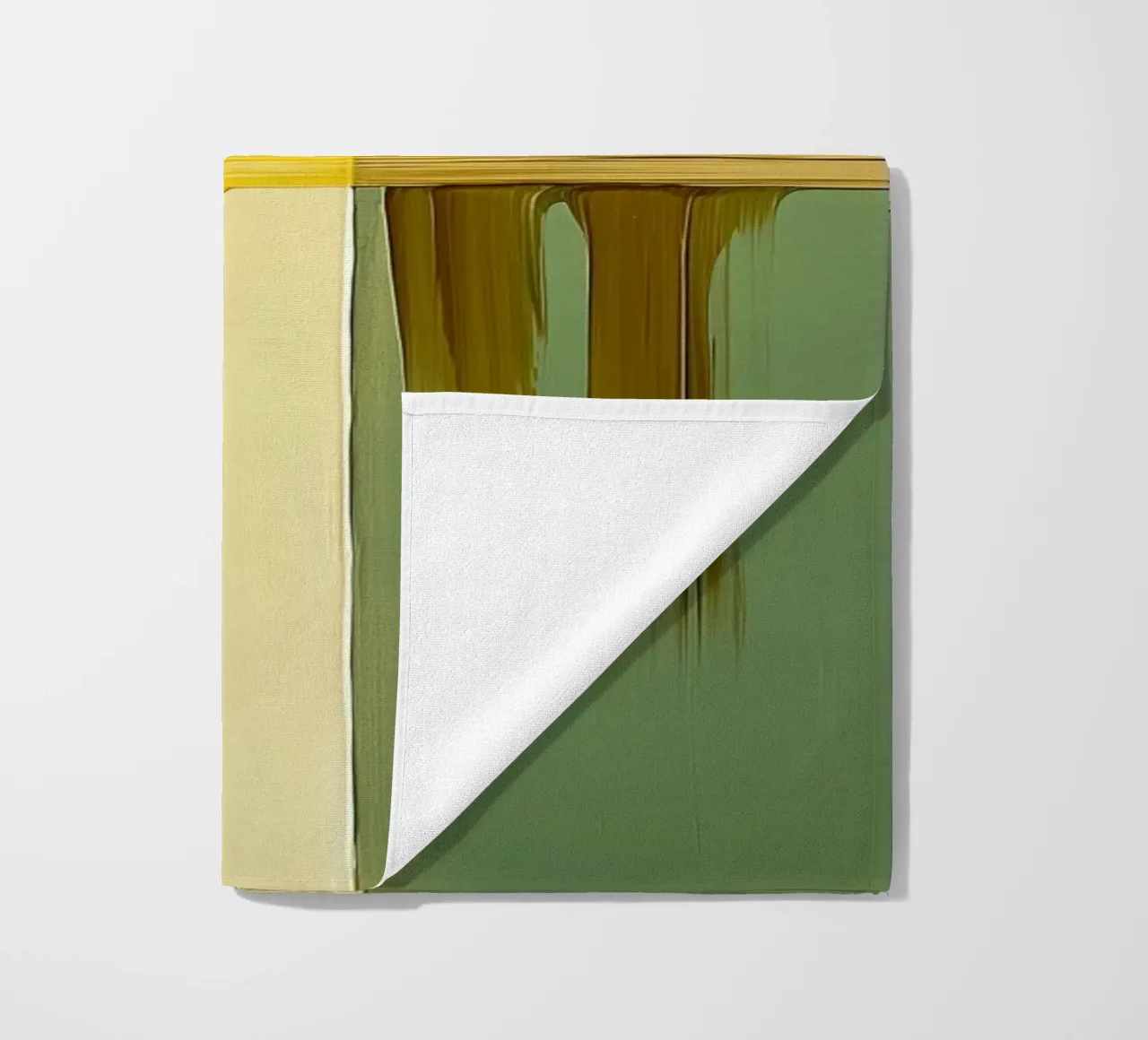 Abstract green and yellow telo mare da Imagine