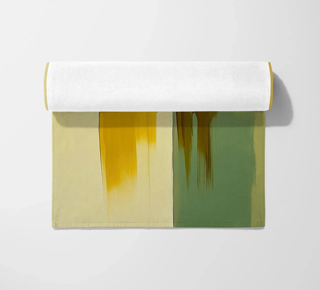 Abstract green and yellow telo mare da Imagine