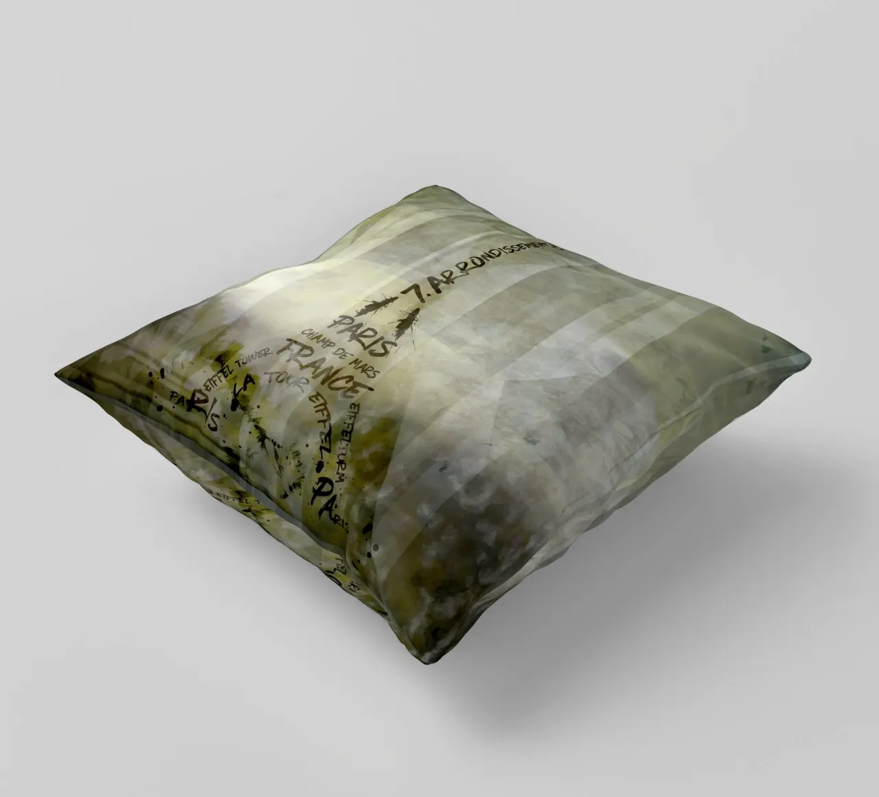 Digital-Art PARIS Eiffel Tower | Geometric Mix No.1 cuscino da Melanie Viola