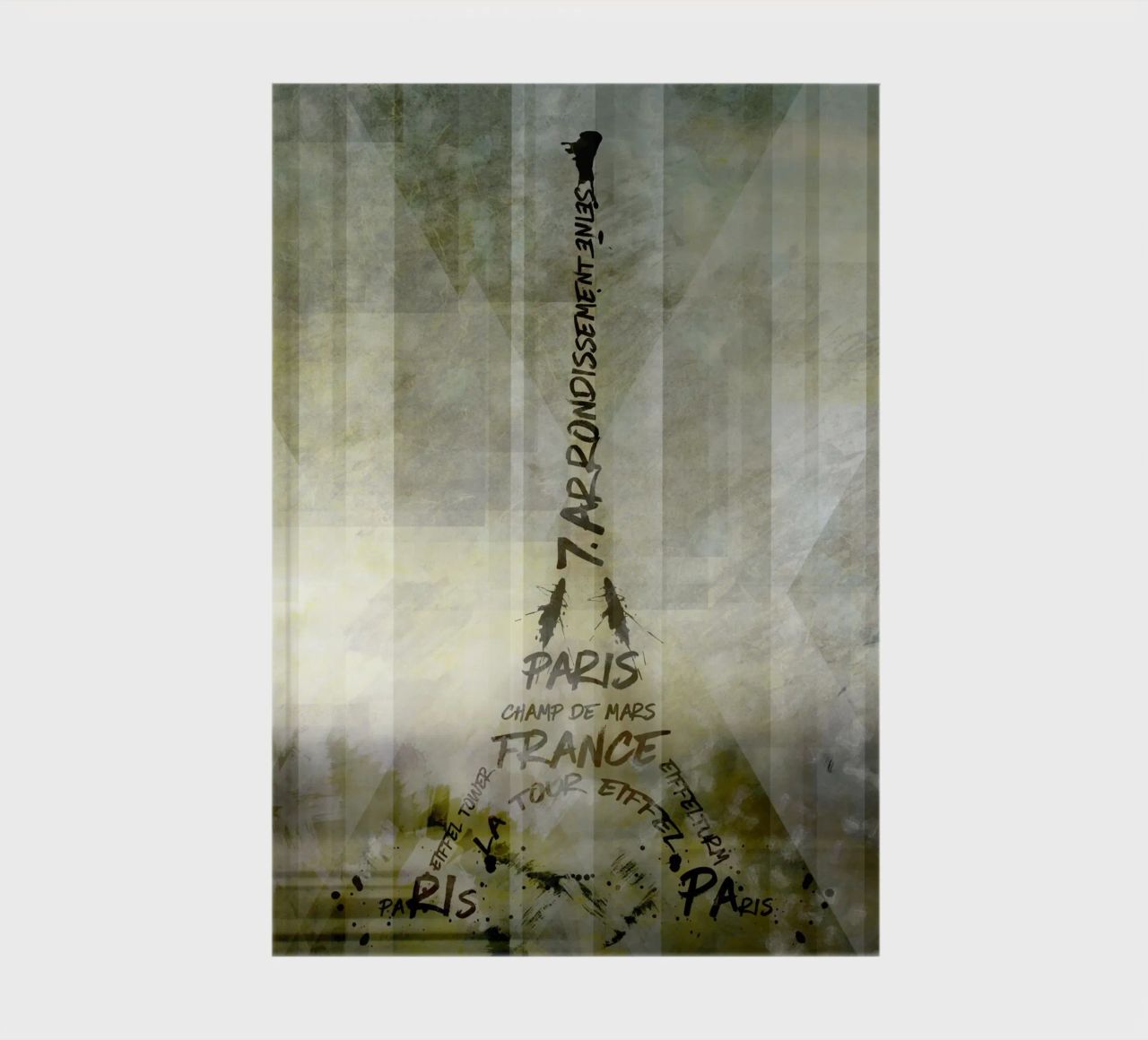 Digital-Art PARIS Eiffel Tower | Geometric Mix No.1 diario da Melanie Viola