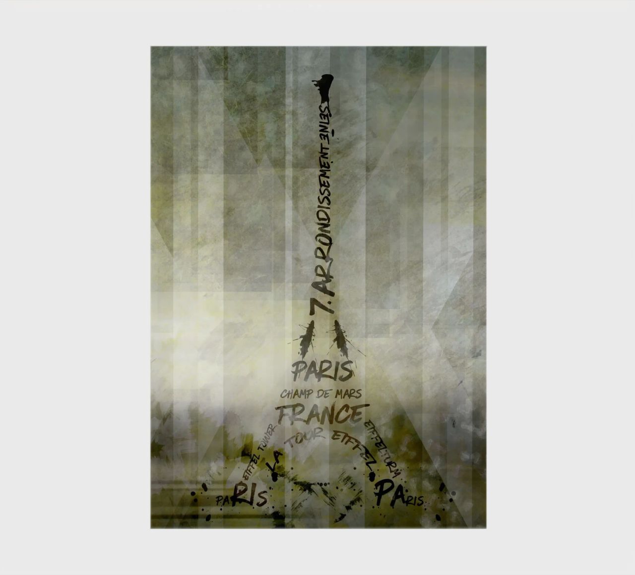 Digital-Art PARIS Eiffel Tower | Geometric Mix No.1 diario da Melanie Viola