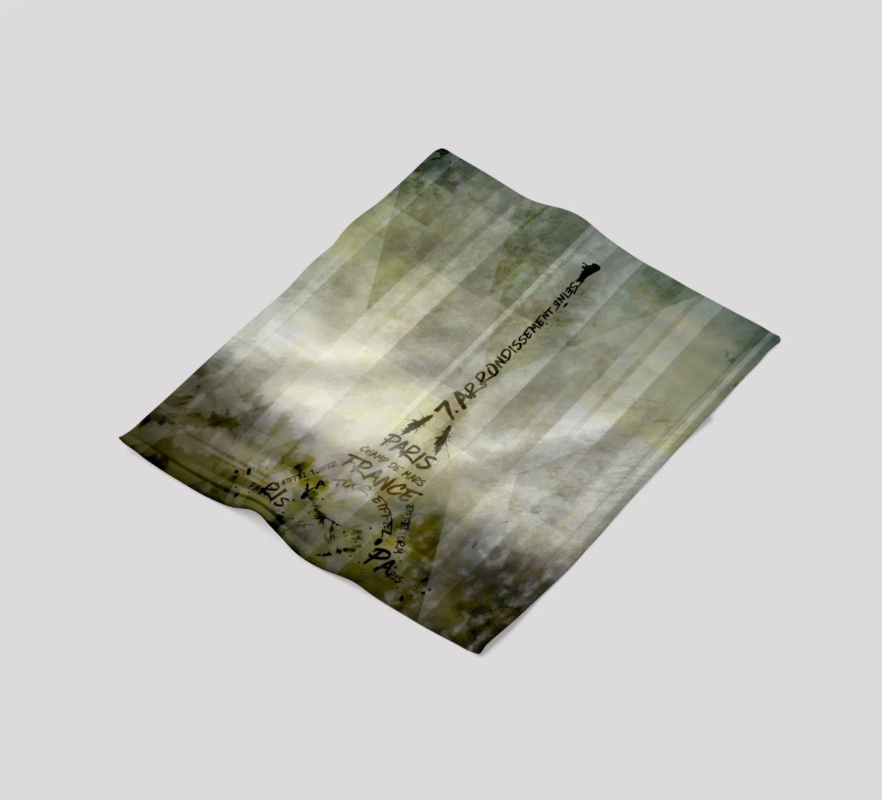 Digital-Art PARIS Eiffel Tower | Geometric Mix No.1 coperta in pile da Melanie Viola