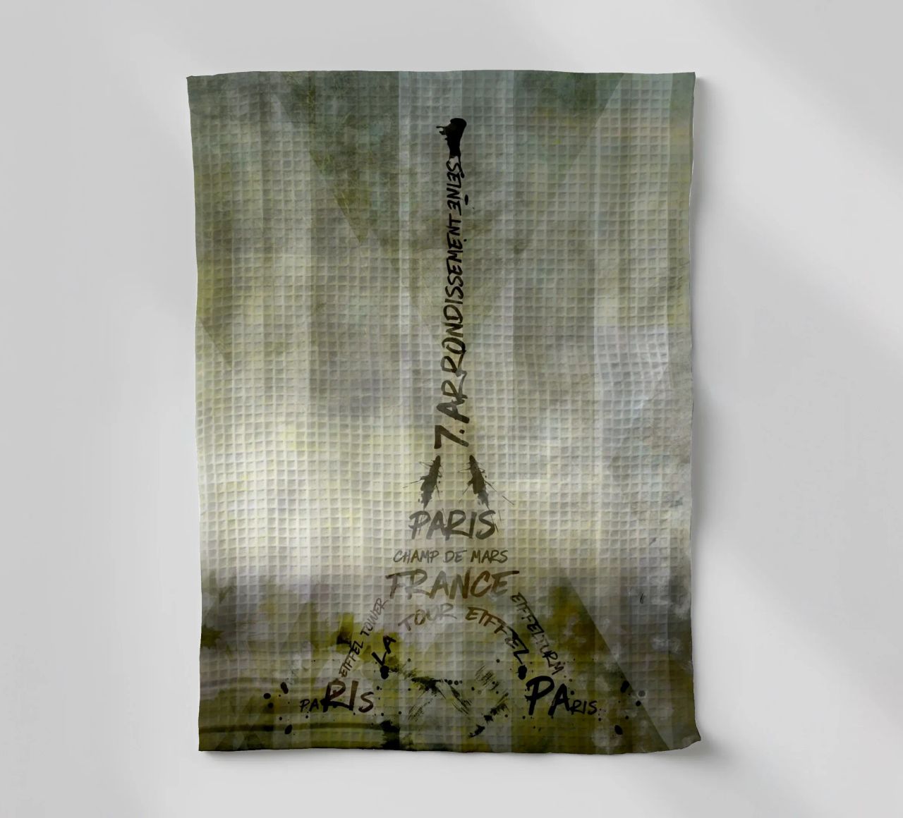 Digital-Art PARIS Eiffel Tower | Geometric Mix No.1 canovaccio da cucina da Melanie Viola