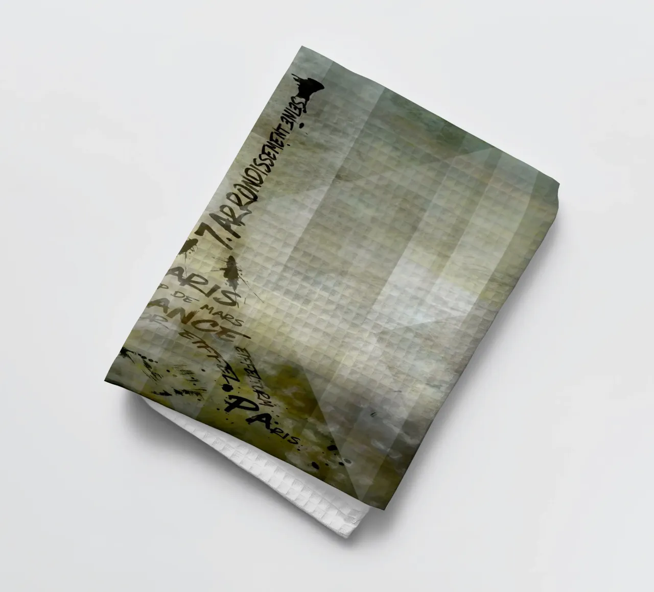 Digital-Art PARIS Eiffel Tower | Geometric Mix No.1 torchon de Melanie Viola