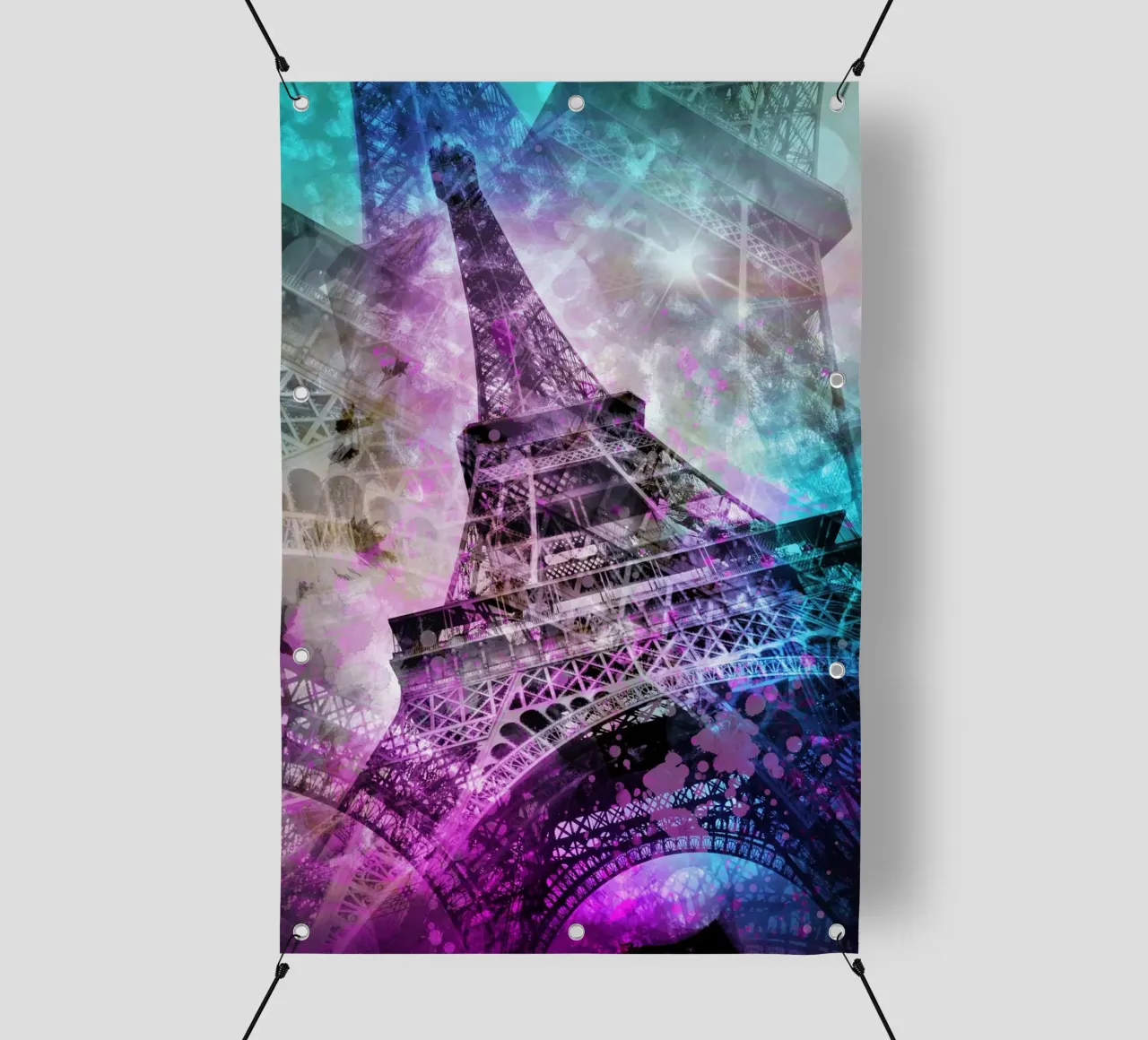 Pop Art Eiffelturm bâche pvc de Melanie Viola
