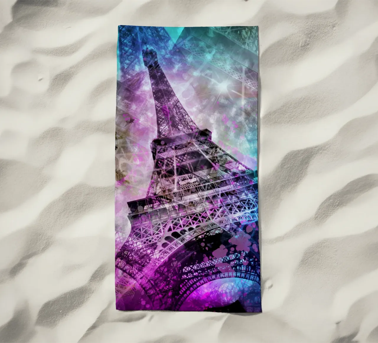 Pop Art Eiffelturm telo mare da Melanie Viola