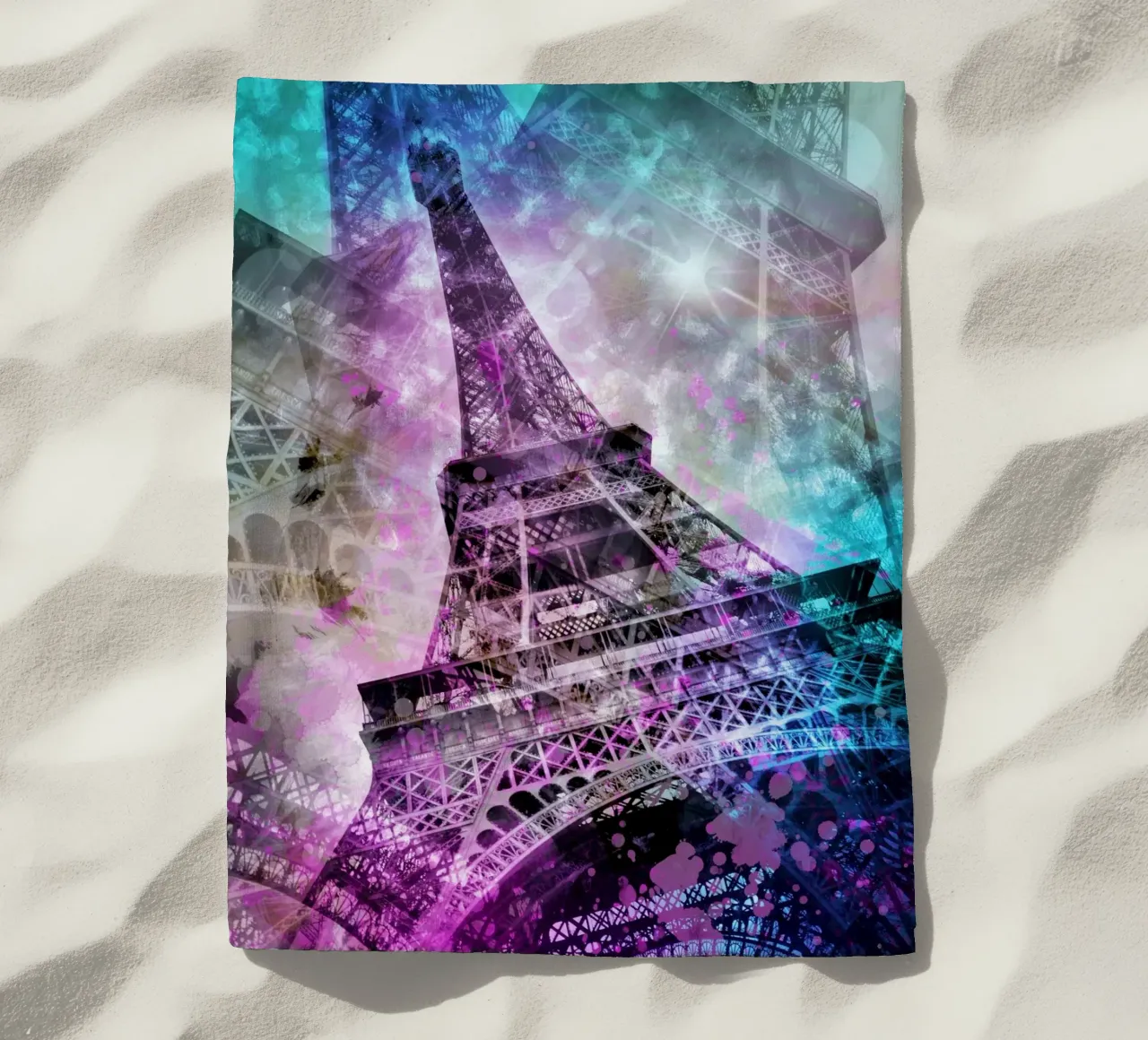 Pop Art Eiffelturm telo mare da Melanie Viola