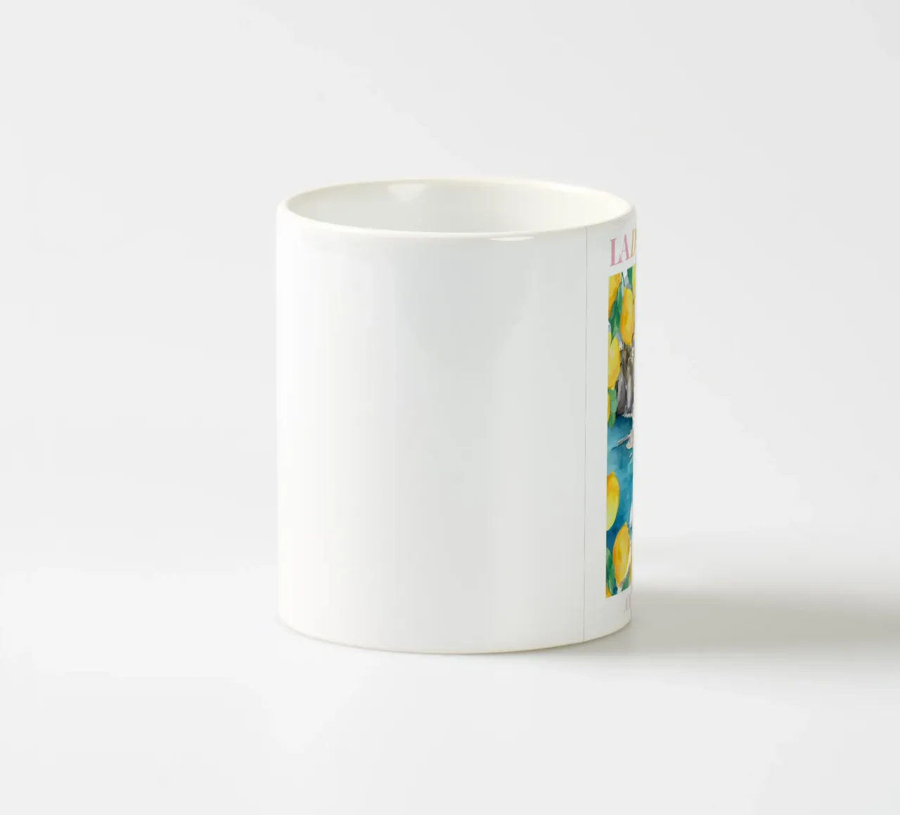 Amalfi Coast Lemon Print tazza in ceramica da Bella Studio