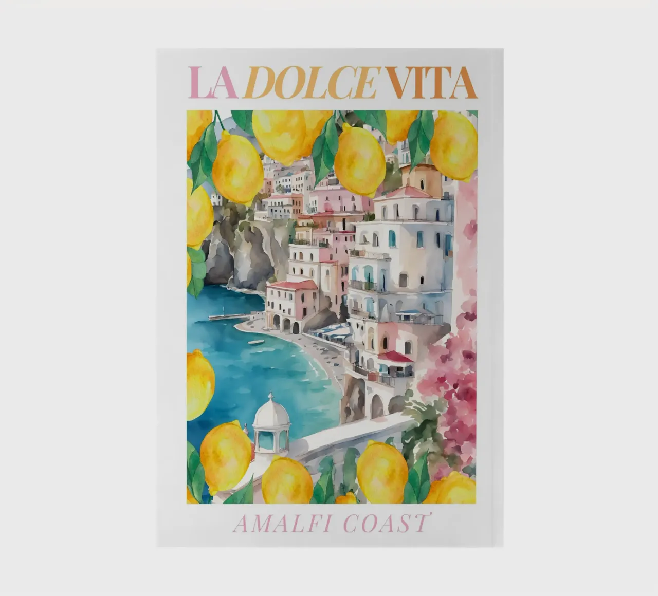 Amalfi Coast Lemon Print notebook by Bella Studio