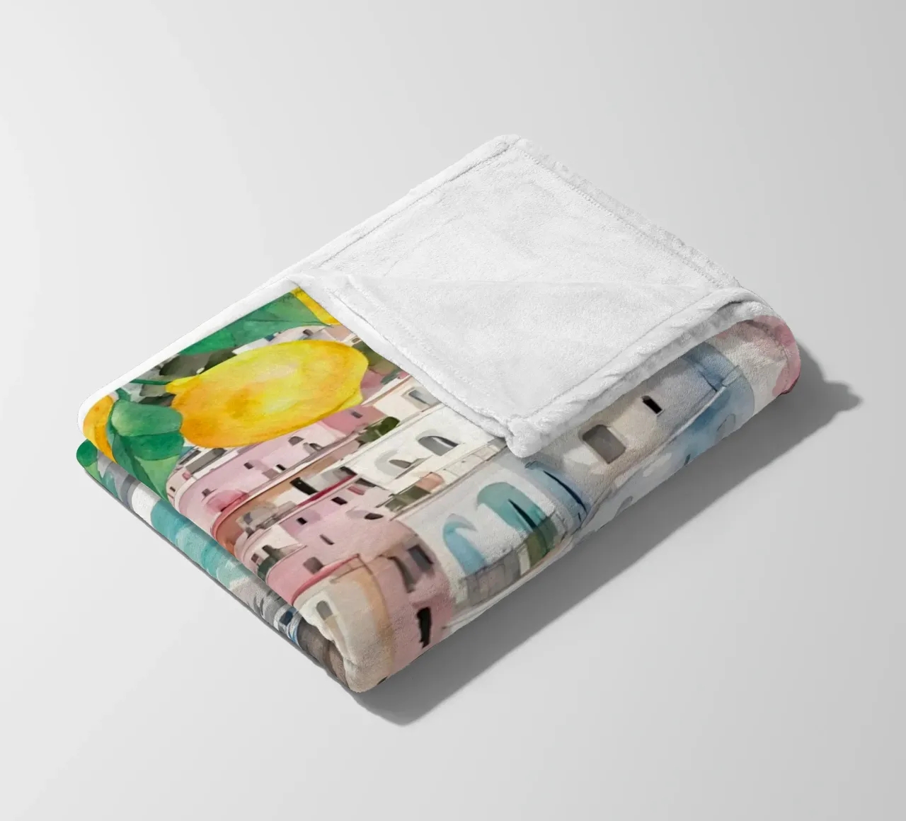 Amalfi Coast Lemon Print coperta in pile da Bella Studio