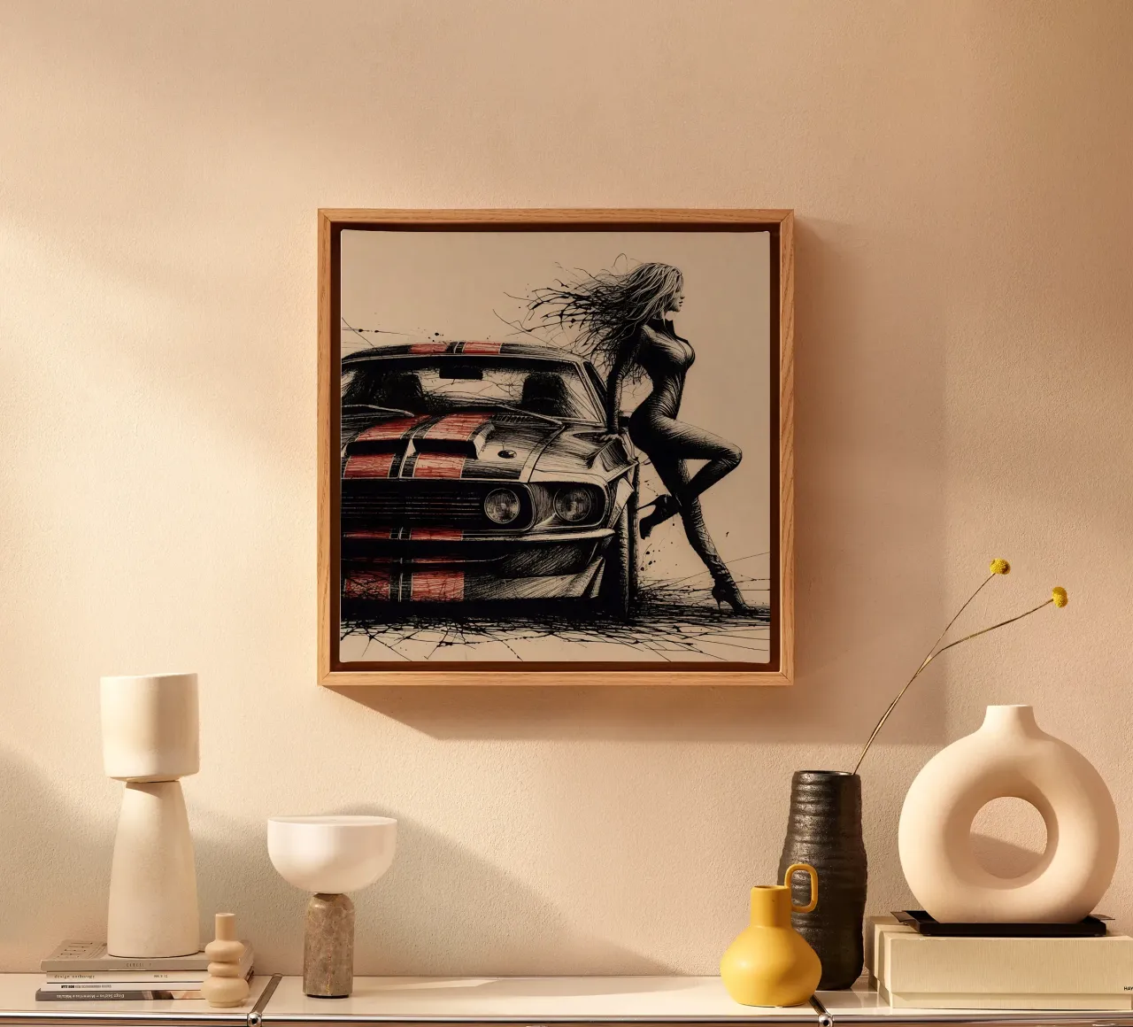 Mach 1 tela con Cornice a cassetta da nomad