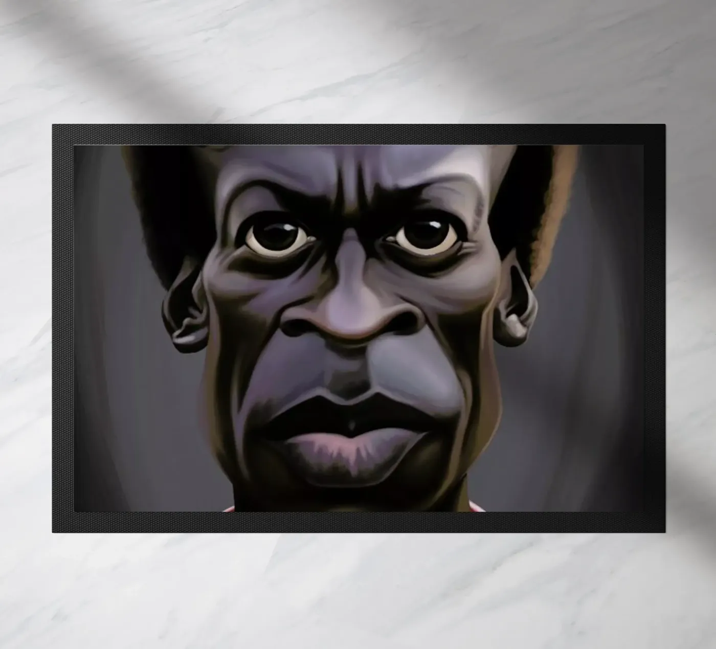Miles Davis doormat by Rob Art | Illustration