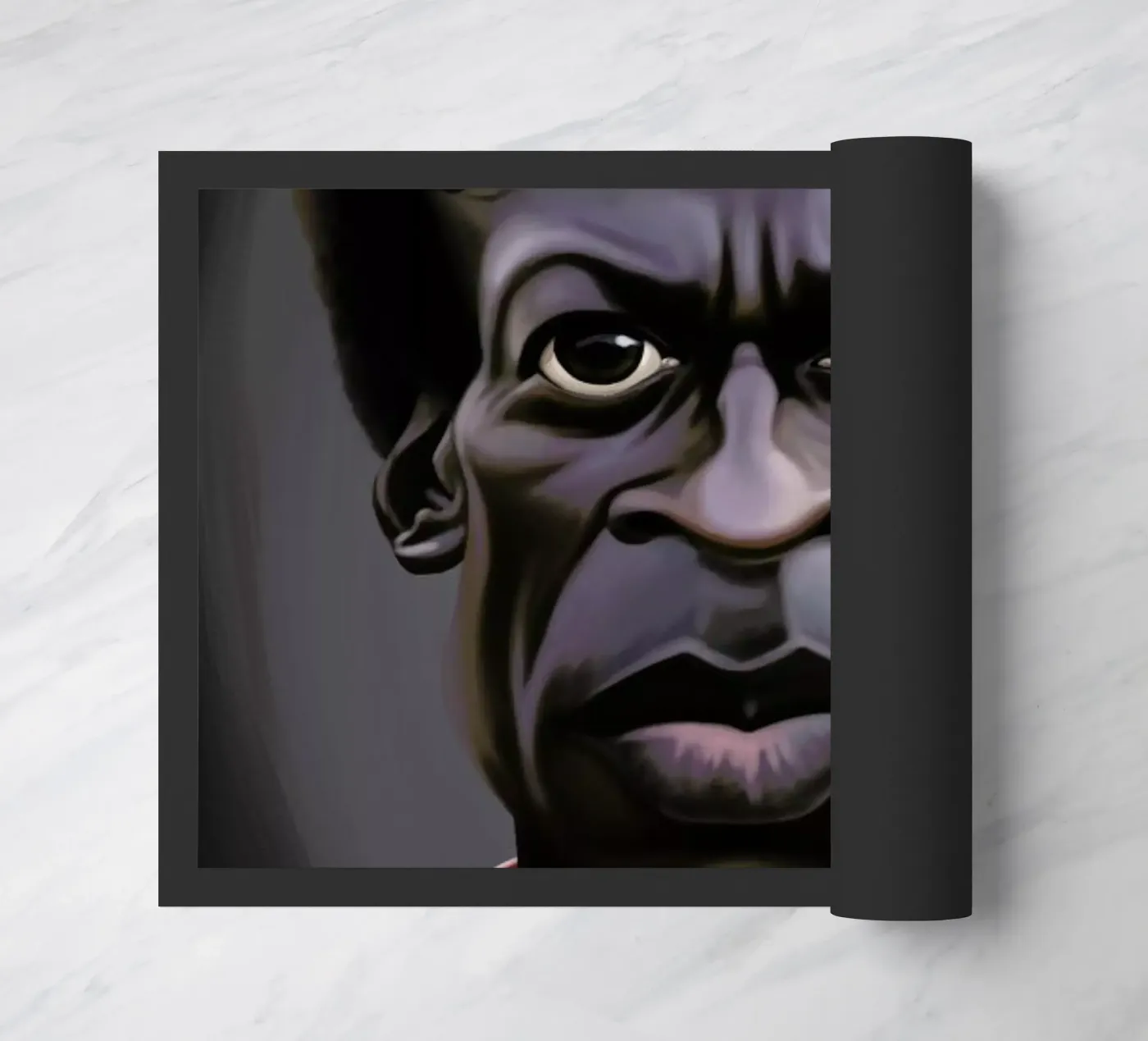 Miles Davis doormat by Rob Art | Illustration