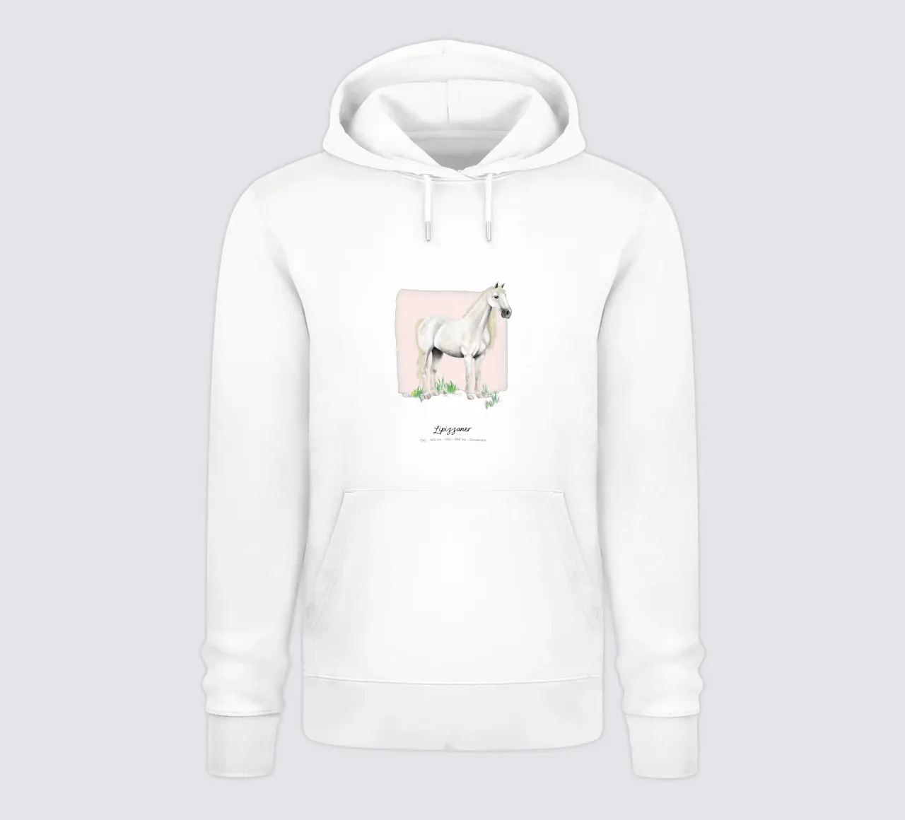 Lipizzaner • Pferde Illustration felpa con cappuccio da Moonlit Illustrations