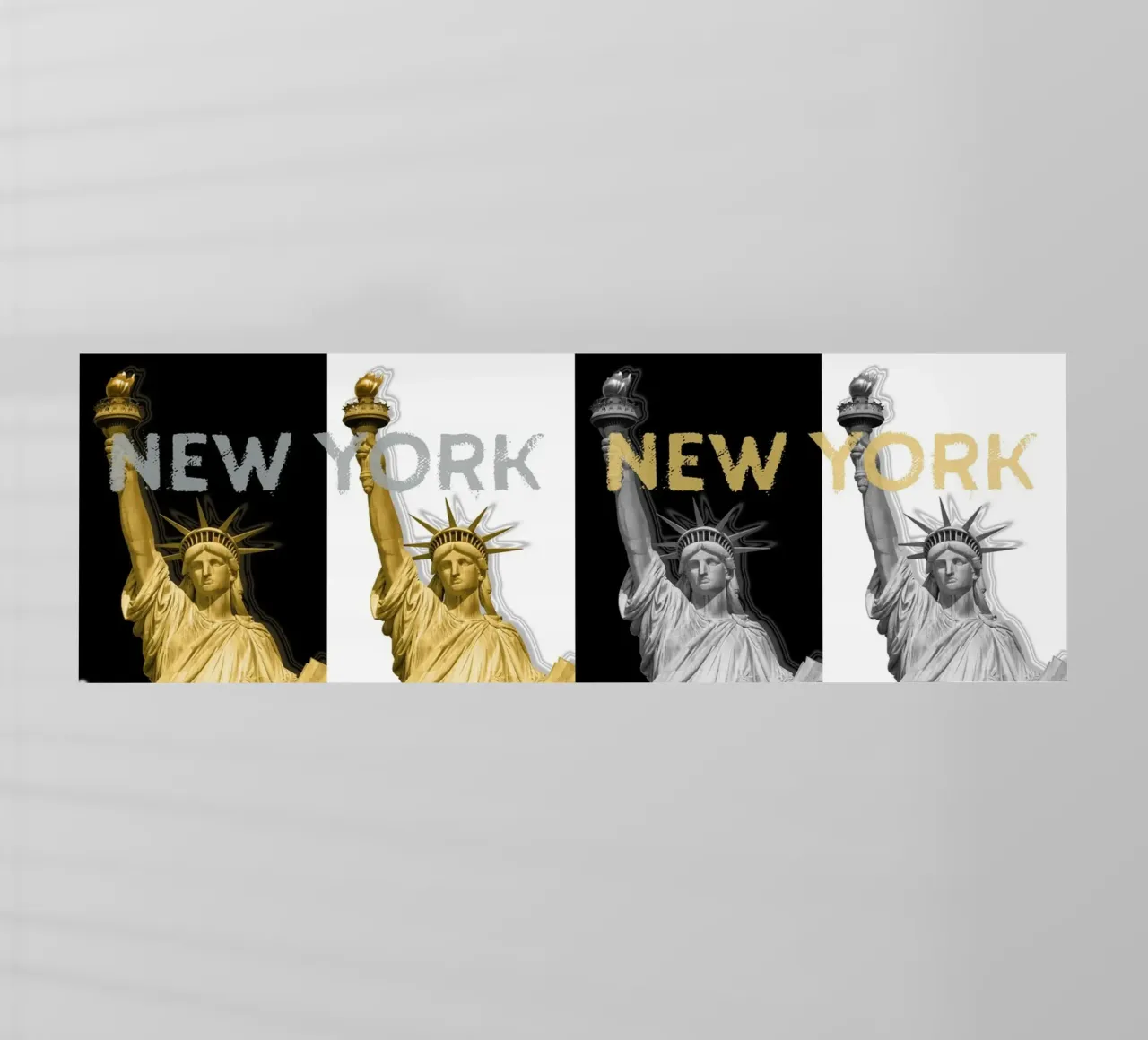 POP ART Freiheitsstatue | New York New York | sw & gold pellicola backlit da Melanie Viola