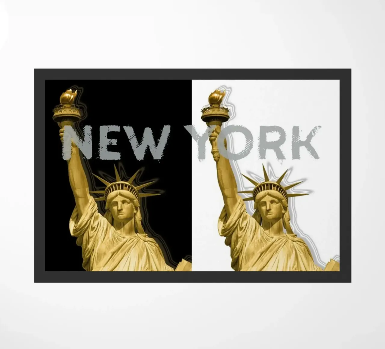POP ART Freiheitsstatue | New York New York | sw & gold zerbino da Melanie Viola