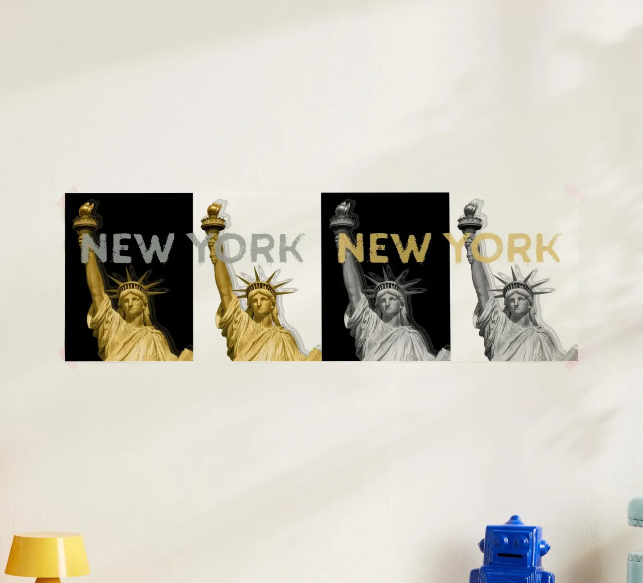 POP ART Freiheitsstatue | New York New York | sw & gold carta hahnemühle da Melanie Viola
