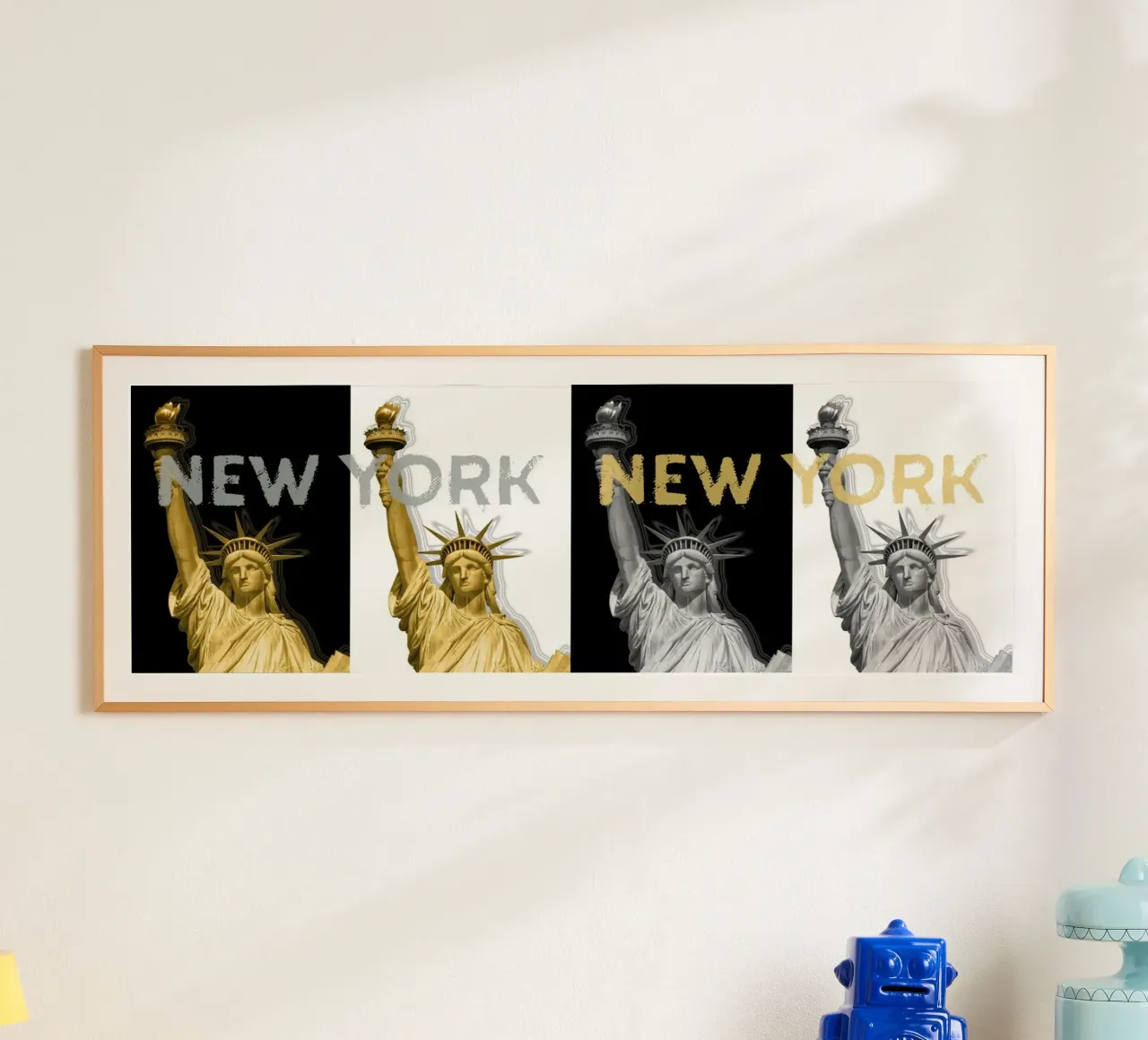 POP ART Freiheitsstatue | New York New York | sw & gold carta hahnemühle da Melanie Viola