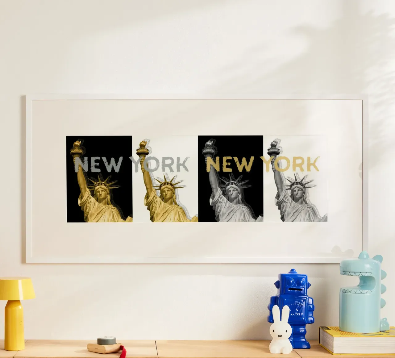 POP ART Freiheitsstatue | New York New York | sw & gold carta hahnemühle da Melanie Viola