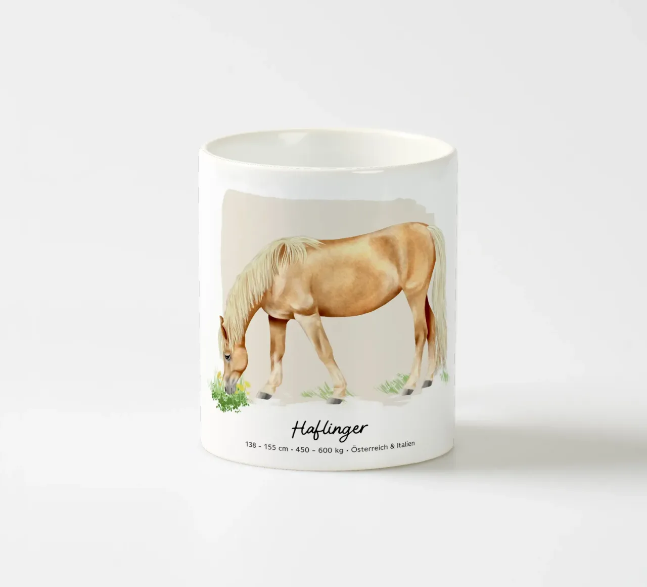 Haflinger • Pferde Illustration tazza in ceramica da Moonlit Illustrations