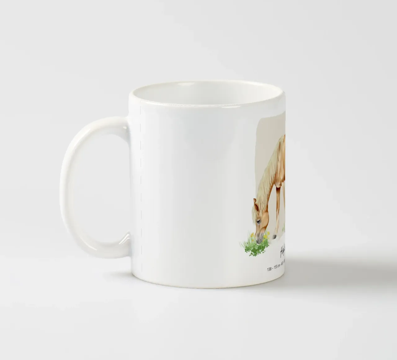 Haflinger • Pferde Illustration tazza in ceramica da Moonlit Illustrations