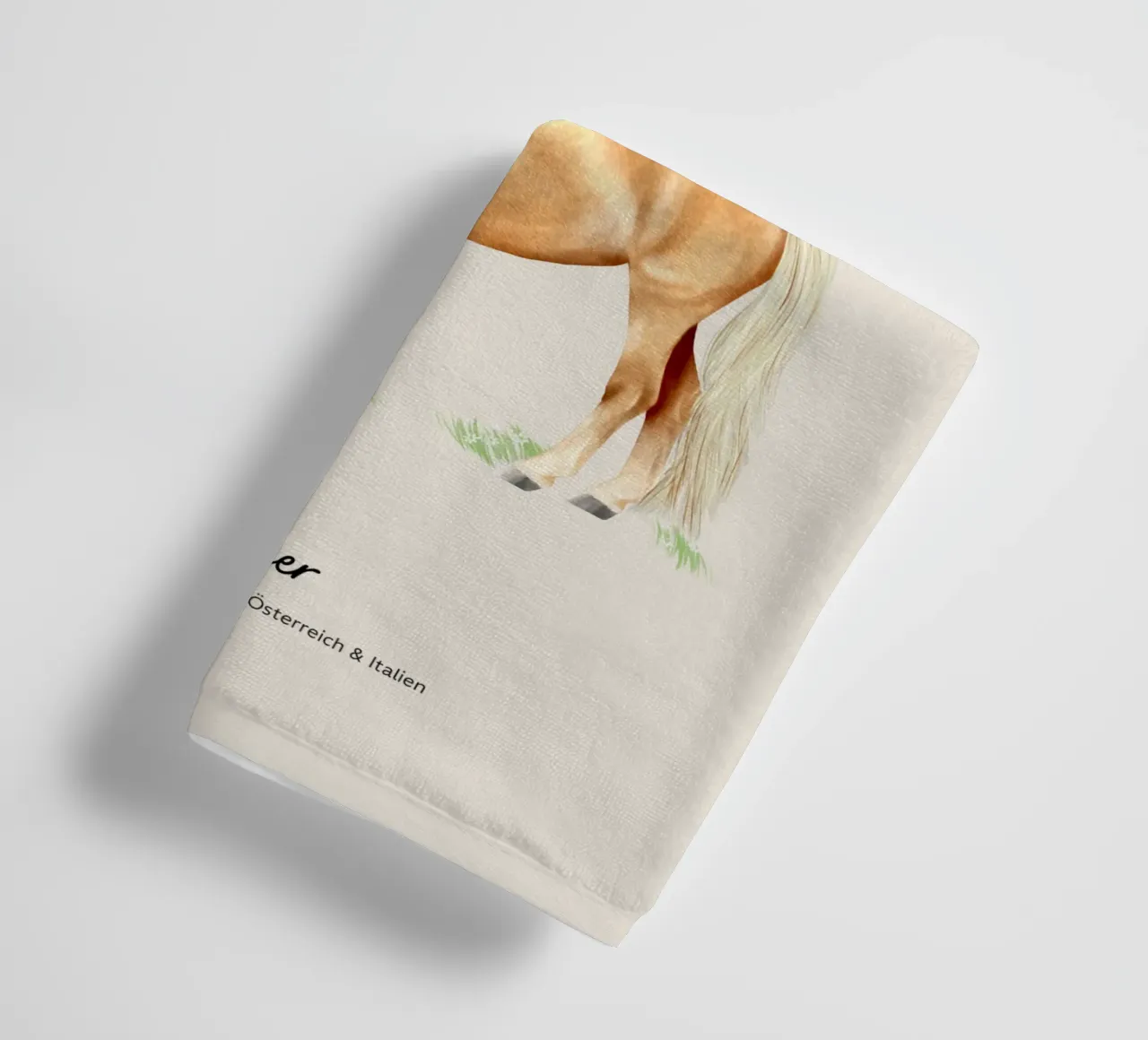 Haflinger • Pferde Illustration towel by Moonlit Illustrations