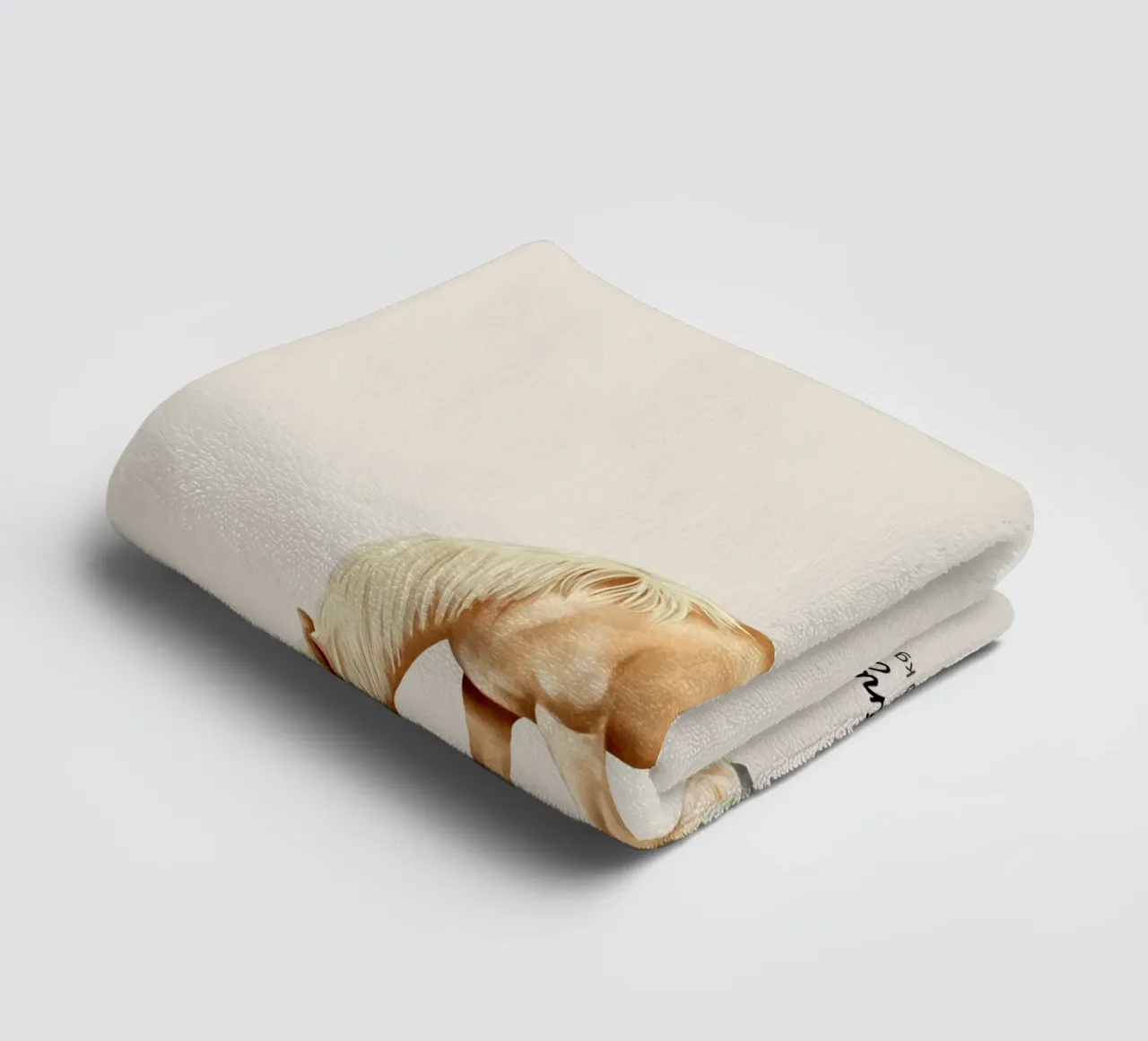 Haflinger • Pferde Illustration towel by Moonlit Illustrations